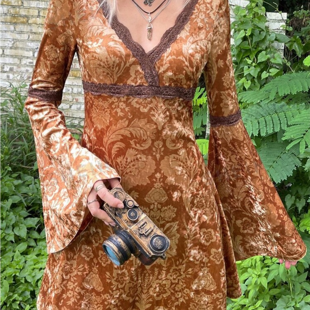 Orange shein dress